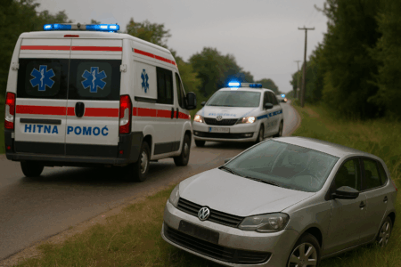 Otac, majka i beba sletjeli s puta nakon sudara Otac, majka i beba sletjeli s puta nakon sudara