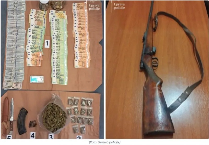 Sandžak: Plavska policija zaplijenila novac, drogu i oružje – osam prijava i jedno hapšenje Sandžak: Plavska policija zaplijenila novac, drogu i oružje – osam prijava i jedno hapšenje