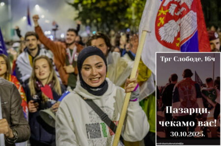 Novopazarski studenti na putu ka Banstolu: Pauza u Inđiji, nastavak marša ka Novom Sadu u znak sećanja na 16 žrtava