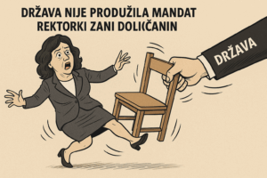 Država izmakla stolicu rektorki: Zani Dolićanin mandat produžava Savjet, ne Beograd Država izmakla stolicu rektorki: Zani Dolićanin mandat produžava Savjet, ne Beograd