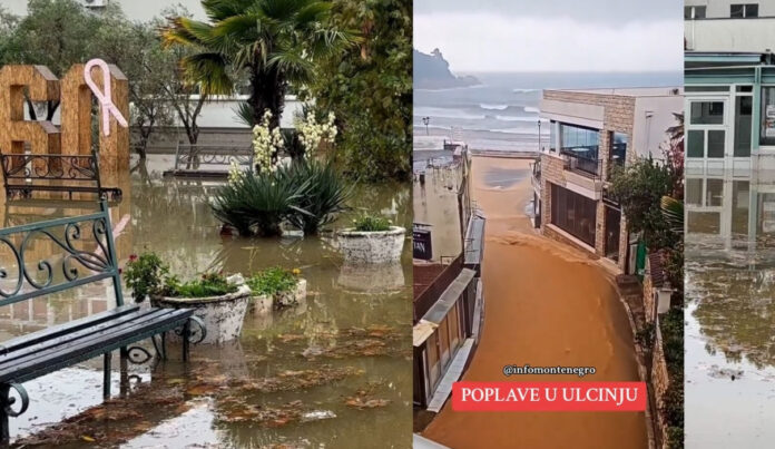ulcinj poplave Ulice Ulcinja potpuno pod vodom nakon obilnih padavina