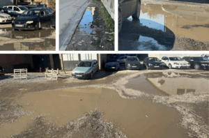 Novopazarska opština priča o velikim projektima, a nije u stanju da osuši jednu baru u centru — parking u kaljugi, pješaci na ulici