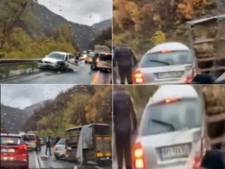 Haos na Ibarskoj magistrali: sudar kamiona i automobila, vozilo iz Novog Pazara potpuno uništeno! / VIDEO